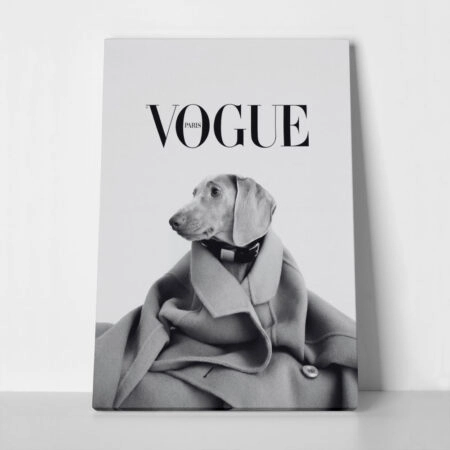 FASHION VOGUE DOG Canvas Print