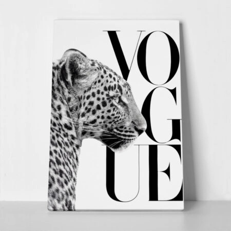 FASHION VOGUE LEOPARD Canvas Print
