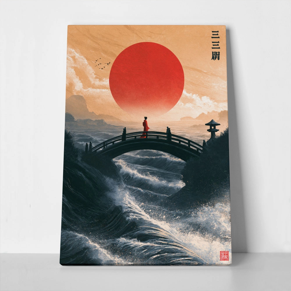 Πίνακας σε Καμβά JAPANESE BRIDGE 2