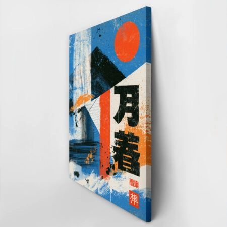 Πίνακας σε Καμβά JAPANESE BRUSH STROKES TYPOGRAPHY 2 -  Sticky 2