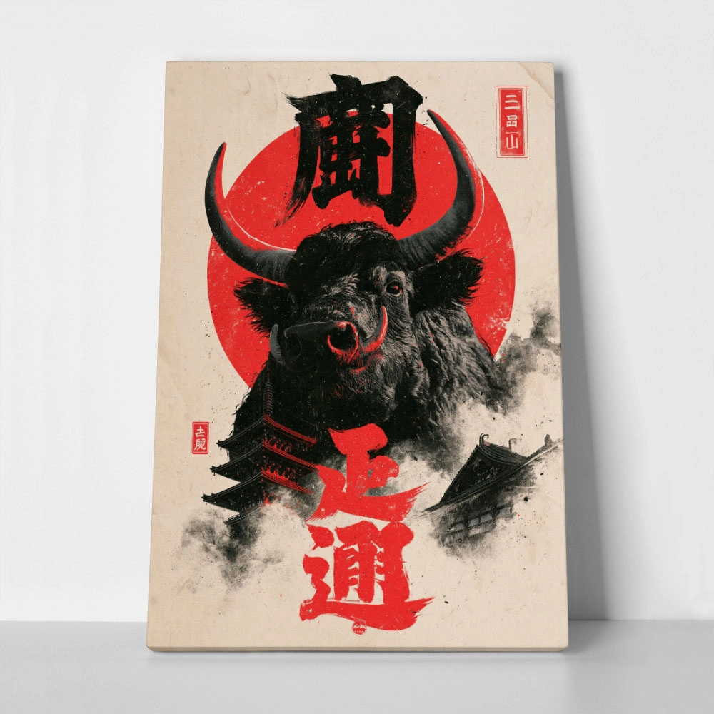 Πίνακας σε Καμβά JAPANESE BULL