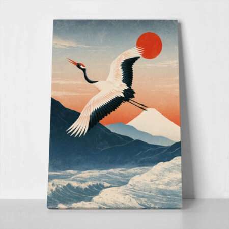 Πίνακας σε Καμβά JAPANESE CRANE 3 - 