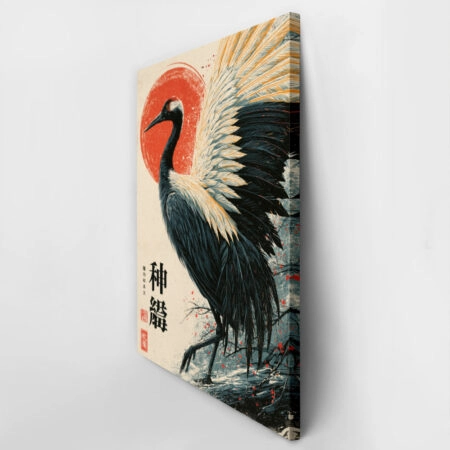 Πίνακας σε Καμβά JAPANESE CRANE 4 -  Sticky 2