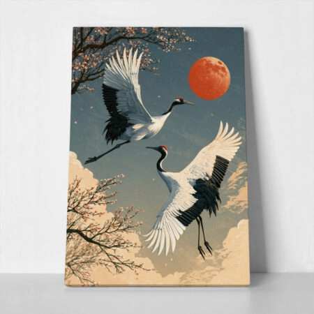 Πίνακας σε Καμβά JAPANESE CRANES 2 - 
