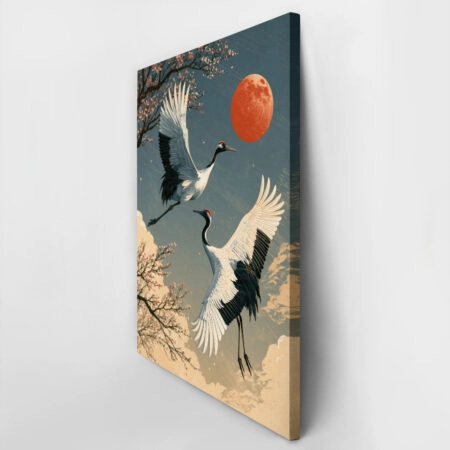 Πίνακας σε Καμβά JAPANESE CRANES 2 -  Sticky 2