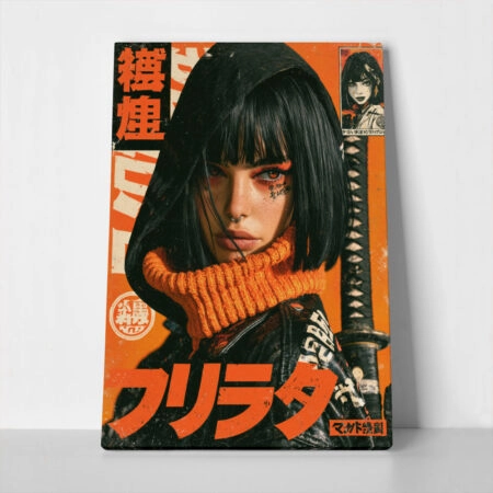 Πίνακας σε Καμβά JAPANESE CYBERPUNK - 
