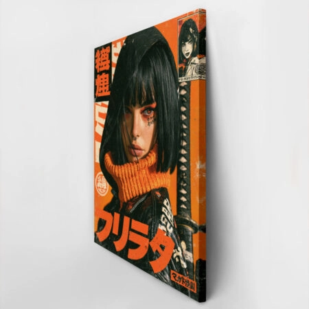 Πίνακας σε Καμβά JAPANESE CYBERPUNK -  Sticky 2