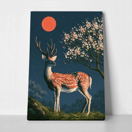 Πίνακας σε Καμβά JAPANESE DEER 3 - 