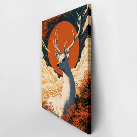 Πίνακας σε Καμβά JAPANESE DEER -  Sticky 2