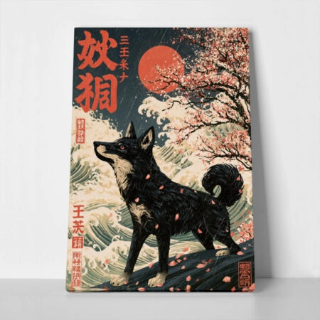 Πίνακας σε Καμβά JAPANESE DOG - 
