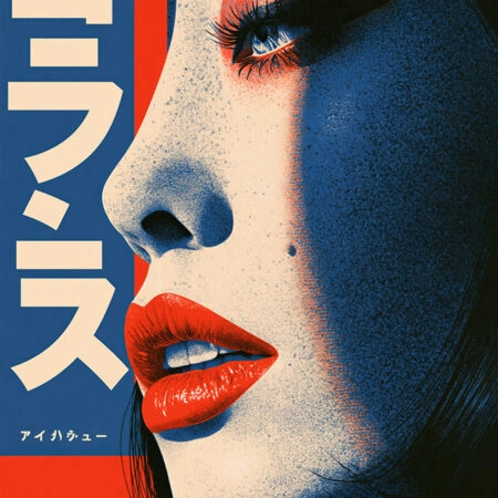 Πίνακας σε Καμβά JAPANESE FACE 3 -  Sticky 5