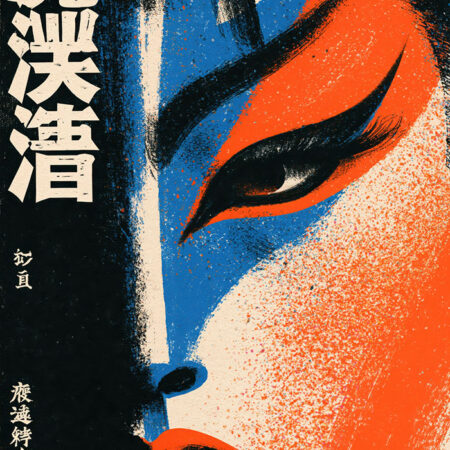 Πίνακας σε Καμβά JAPANESE FACE 4 -  Sticky 5