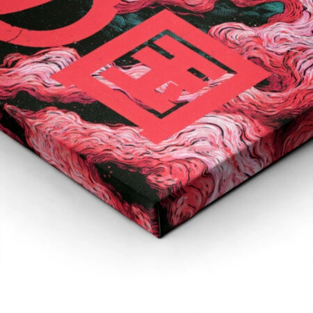 Πίνακας σε Καμβά JAPANESE FACE SKULL -  Sticky 1