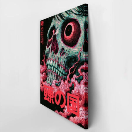 Πίνακας σε Καμβά JAPANESE FACE SKULL -  Sticky 2
