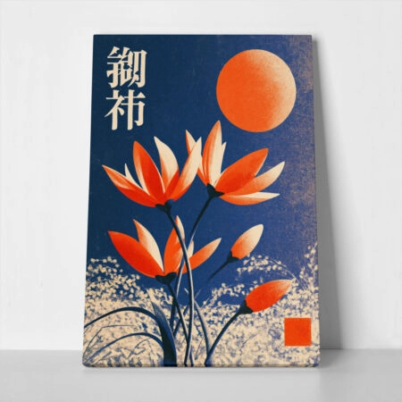 Πίνακας σε Καμβά JAPANESE FLOWERS - 