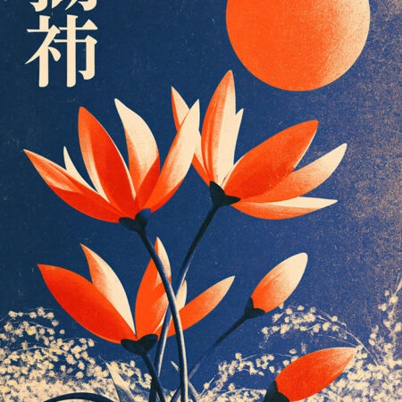 Πίνακας σε Καμβά JAPANESE FLOWERS -  Sticky 5