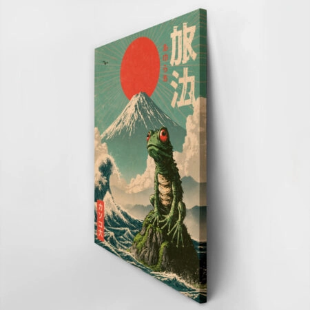 Πίνακας σε Καμβά JAPANESE FROG -  Sticky 2
