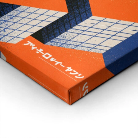 Πίνακας σε Καμβά JAPANESE GEOMETRIC TYPOGRAPHY 2 -  Sticky 1