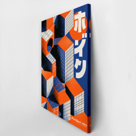 Πίνακας σε Καμβά JAPANESE GEOMETRIC TYPOGRAPHY 2 -  Sticky 2