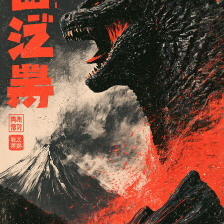 Πίνακας σε Καμβά JAPANESE GODZILLA 2 -  Sticky 5