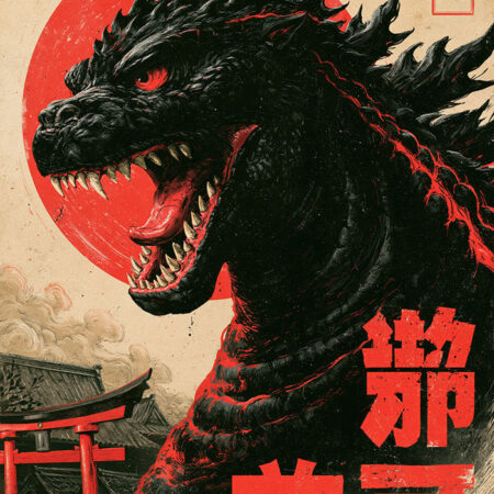 Πίνακας σε Καμβά JAPANESE GODZILLA 3 -  Sticky 5