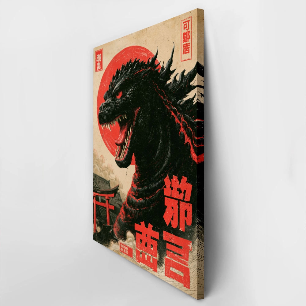 Πίνακας σε Καμβά JAPANESE GODZILLA 3