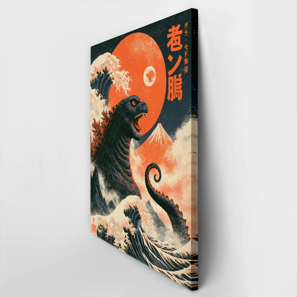Πίνακας σε Καμβά JAPANESE GODZILLA 4