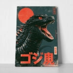 Πίνακας σε Καμβά JAPANESE GODZILLA 5
