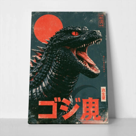 Πίνακας σε Καμβά JAPANESE GODZILLA 5 - 