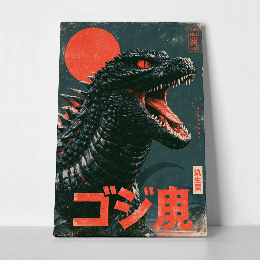 Πίνακας σε Καμβά JAPANESE GODZILLA 5