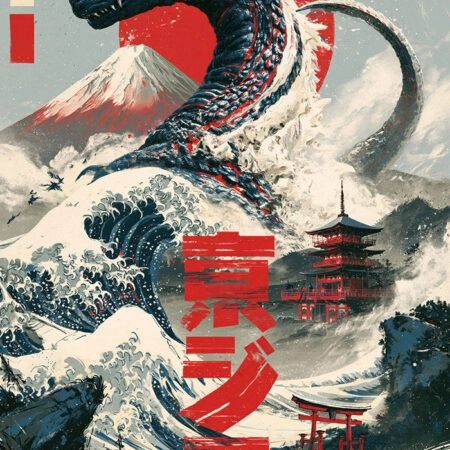 Πίνακας σε Καμβά JAPANESE GODZILLA 6 -  Sticky 5
