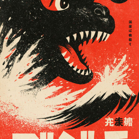 Πίνακας σε Καμβά JAPANESE GODZILLA -  Sticky 5