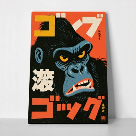 Πίνακας σε Καμβά JAPANESE GORILLA 2 - 