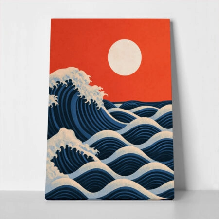 Πίνακας σε Καμβά JAPANESE GREAT WAVE 3