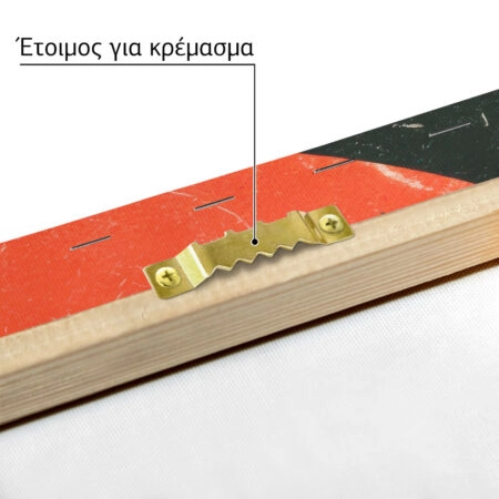 Πίνακας σε Καμβά JAPANESE GREAT WAVE WITH RED SUN -  Sticky 4