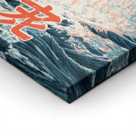 Πίνακας σε Καμβά JAPANESE GREAT WAVE WITH WHALE 2 -  Sticky 1