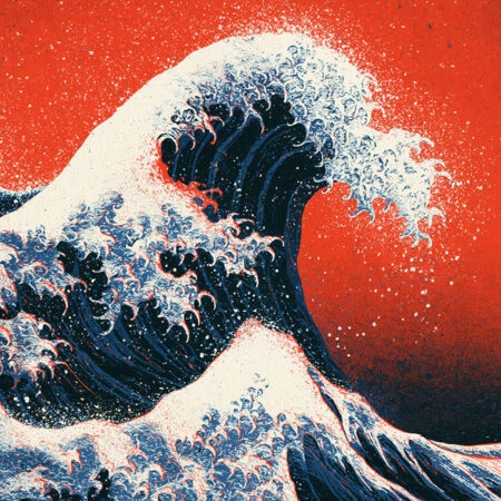 Πίνακας σε Καμβά JAPANESE GREAT WAVE -  Sticky 5