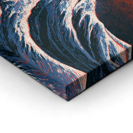 Πίνακας σε Καμβά JAPANESE GREAT WAVE -  Sticky 1