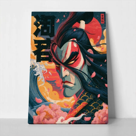 Πίνακας σε Καμβά JAPANESE KABUKI 3 - 