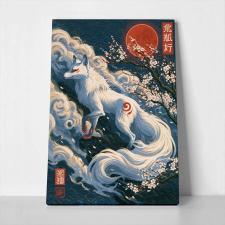 Πίνακας σε Καμβά JAPANESE KITSUNE 2