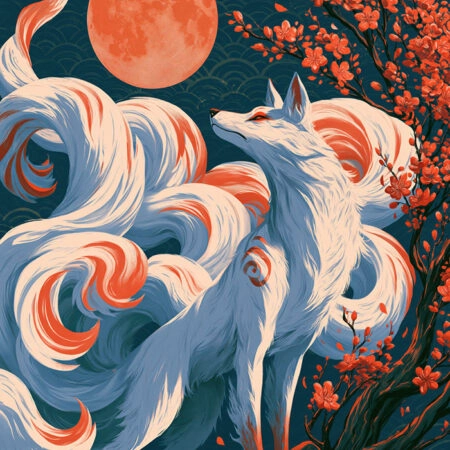 Πίνακας σε Καμβά JAPANESE KITSUNE -  Sticky 5
