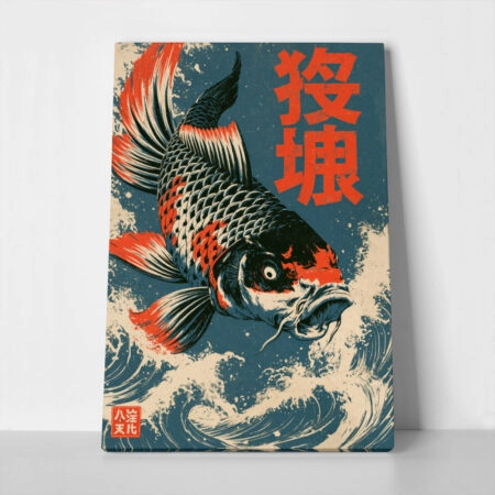 Πίνακας σε Καμβά JAPANESE KOI 2