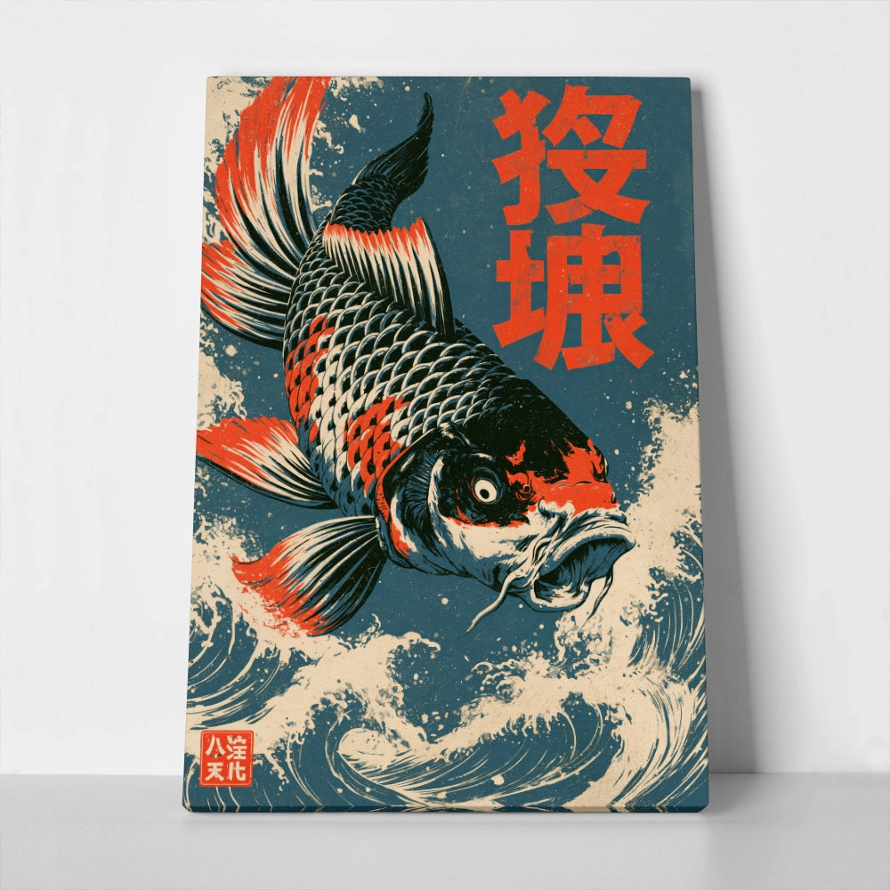 Πίνακας σε Καμβά JAPANESE KOI 2