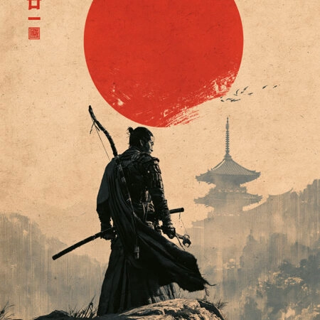 Πίνακας σε Καμβά JAPANESE LONE SAMURAI 2 -  Sticky 5