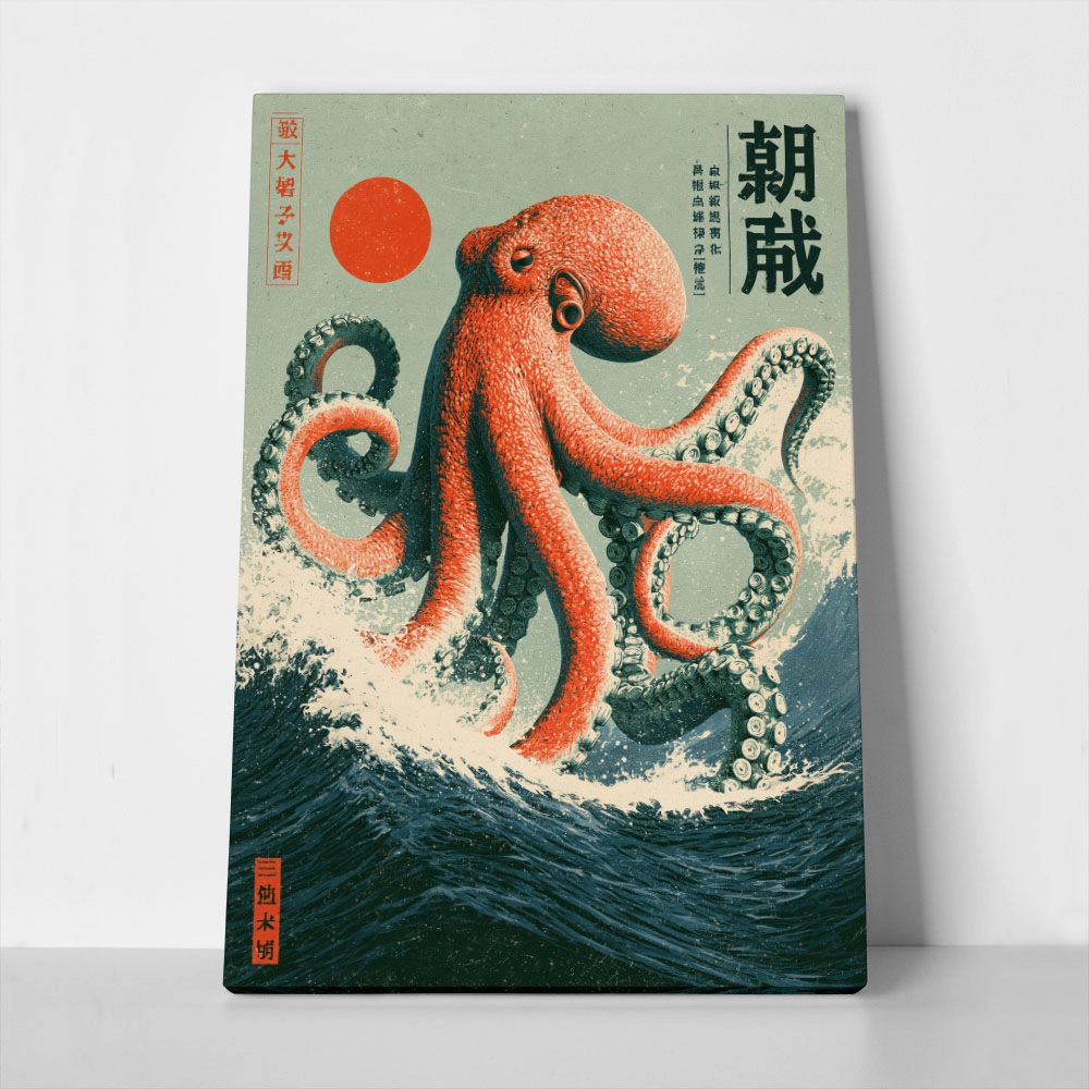 Πίνακας σε Καμβά JAPANESE OCTOPUS 2