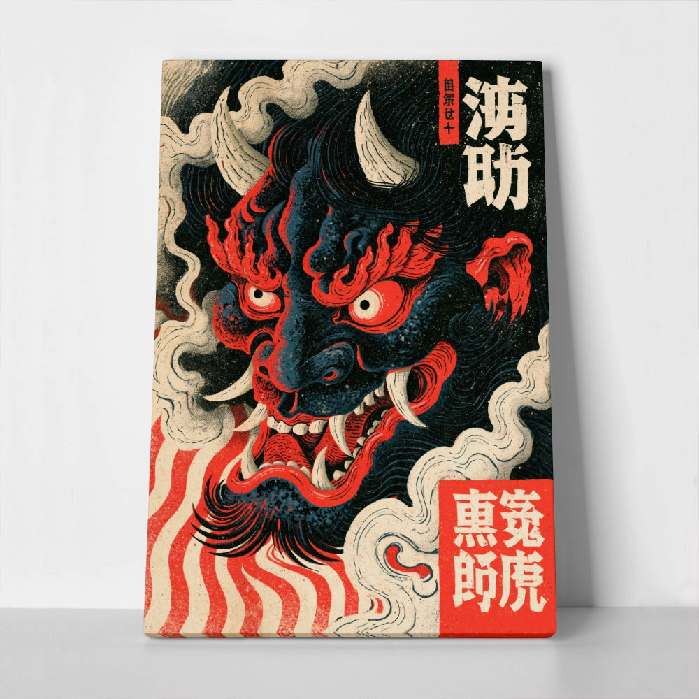 Πίνακας σε Καμβά JAPANESE ONI DEMON 2