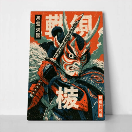 Πίνακας σε Καμβά JAPANESE ONI DEMON - 