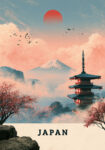Πίνακας σε Καμβά JAPANESE PAGODA 7