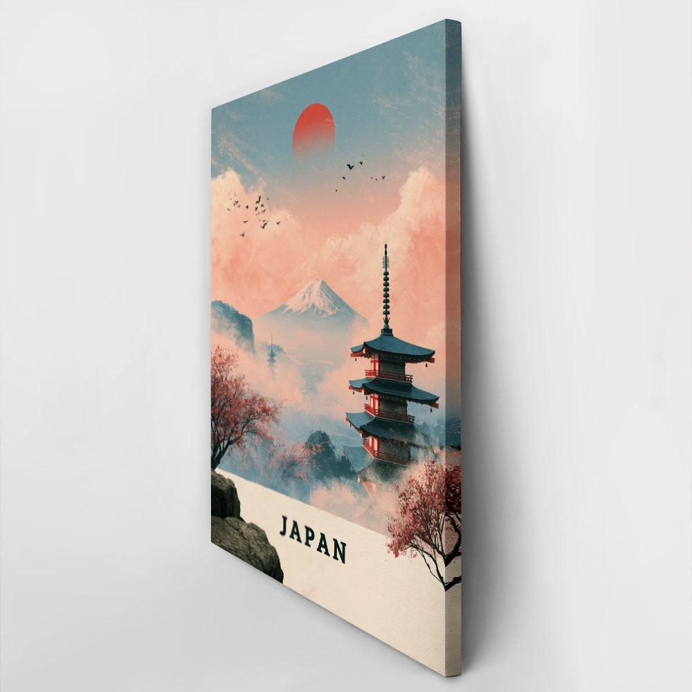 Πίνακας σε Καμβά JAPANESE PAGODA 7