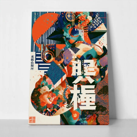 Πίνακας σε Καμβά JAPANESE POP ART 2 - 